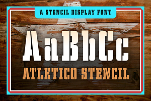 Atletico - Stencil Font