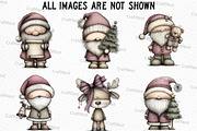Christmas Santa & Reindeer Clipart, an Illustration by Craft Nest (Thumbnail 3 of 6)