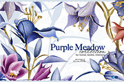 Purple Meadow collection for home, a Seasonal Illustration by Elena Mentes (Thumbnail 1 of 12)