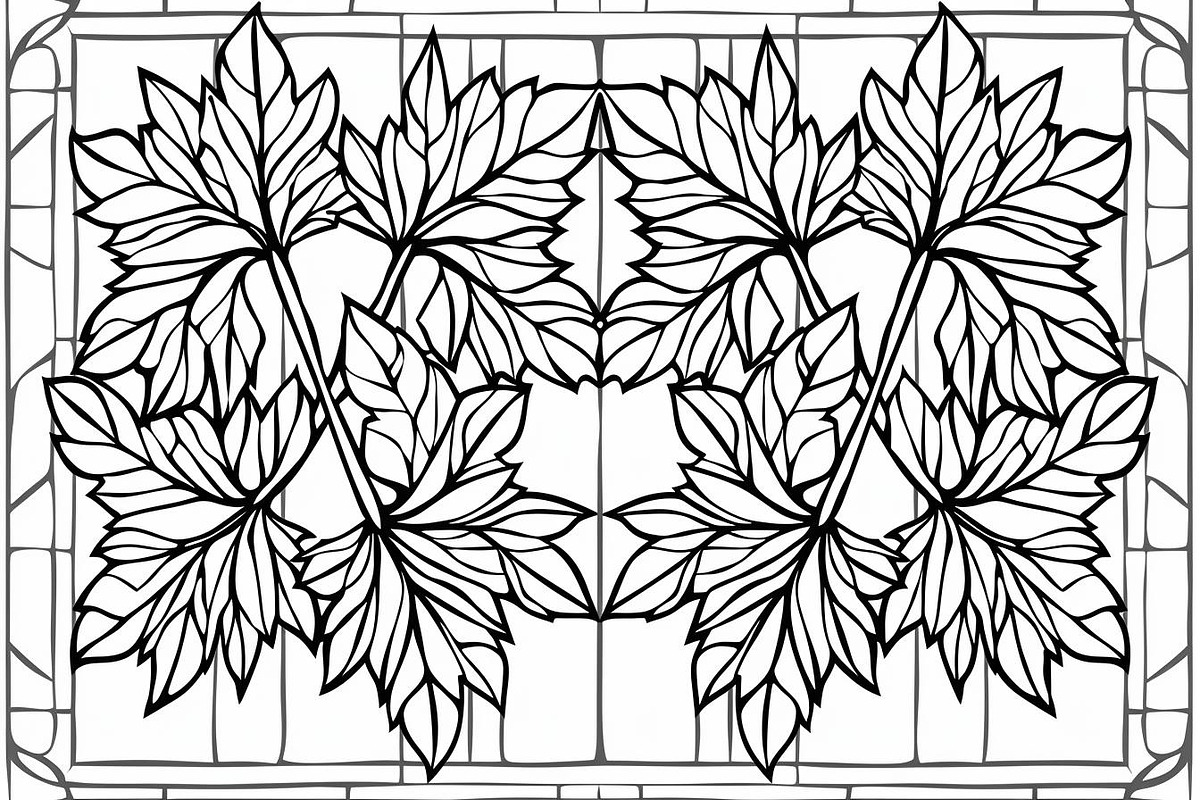 Decorative Botanical Leaf Panel, an Illustration by Designs_River (Photo 5 of 10)