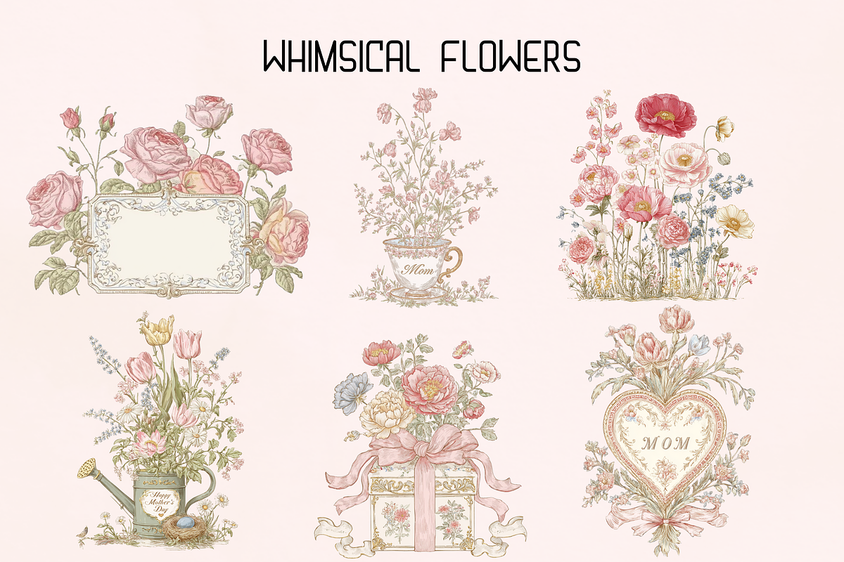 Whimsy Mother's Day Pack, an Object Illustration by GiraffeCreative (Photo 3 of 16)