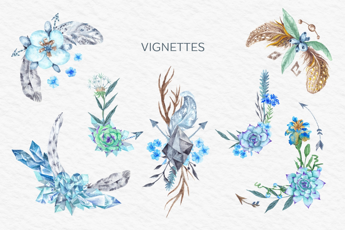 Boho Watercolor Bundle, a Background Graphic by kisikoida (Photo 5 of 15)
