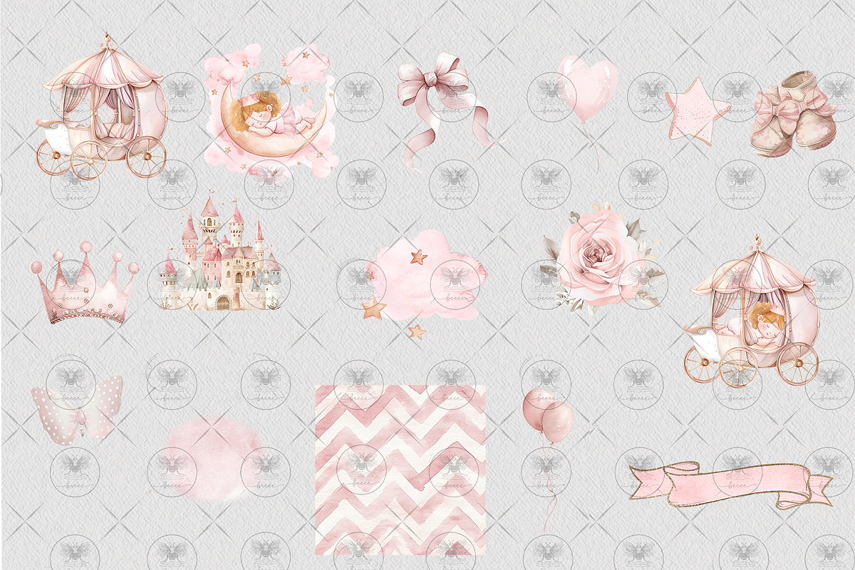 Princess Coquette Bow Clipart, an Illustration by BigCakeBee (Photo 3 of 4)