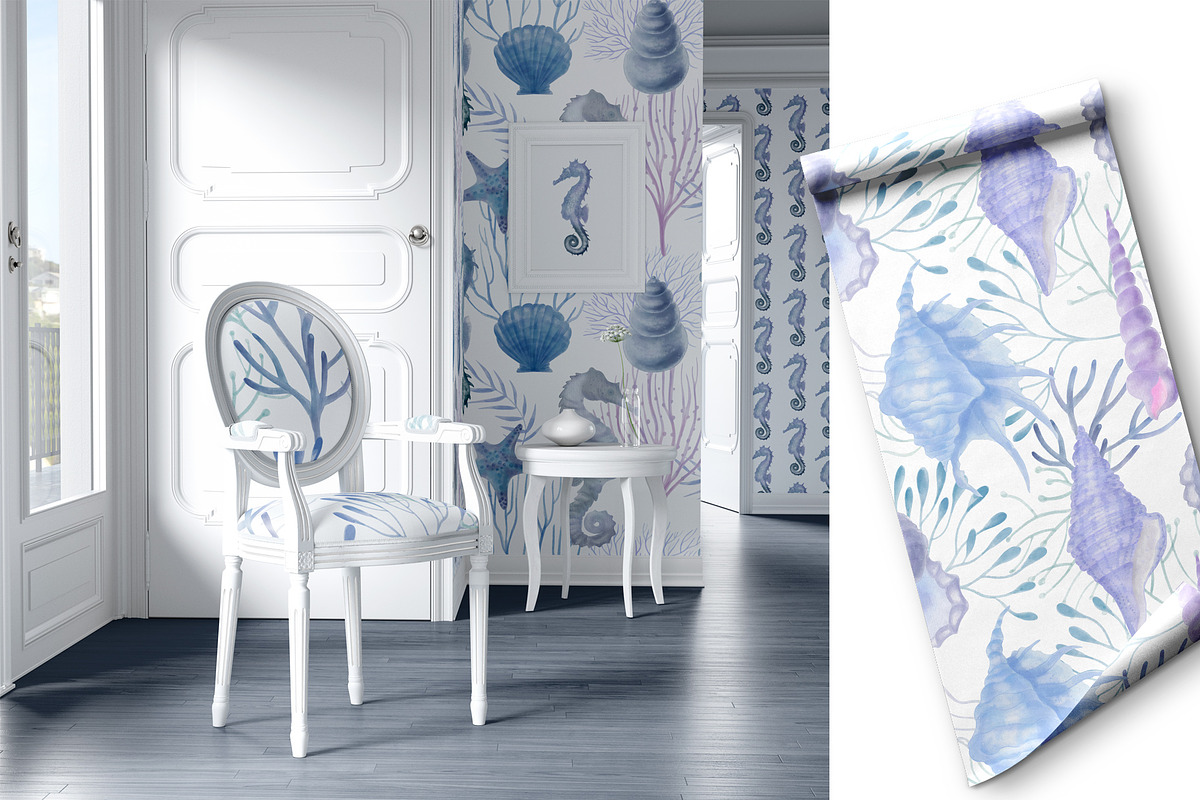 Ocean Life, a Pattern Graphic by mila_leev (Photo 8 of 14)