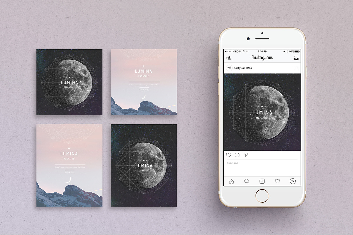 LUMINA Instagram Pack, a Social Media Template by 46&2 Collective (Photo 2 of 9)