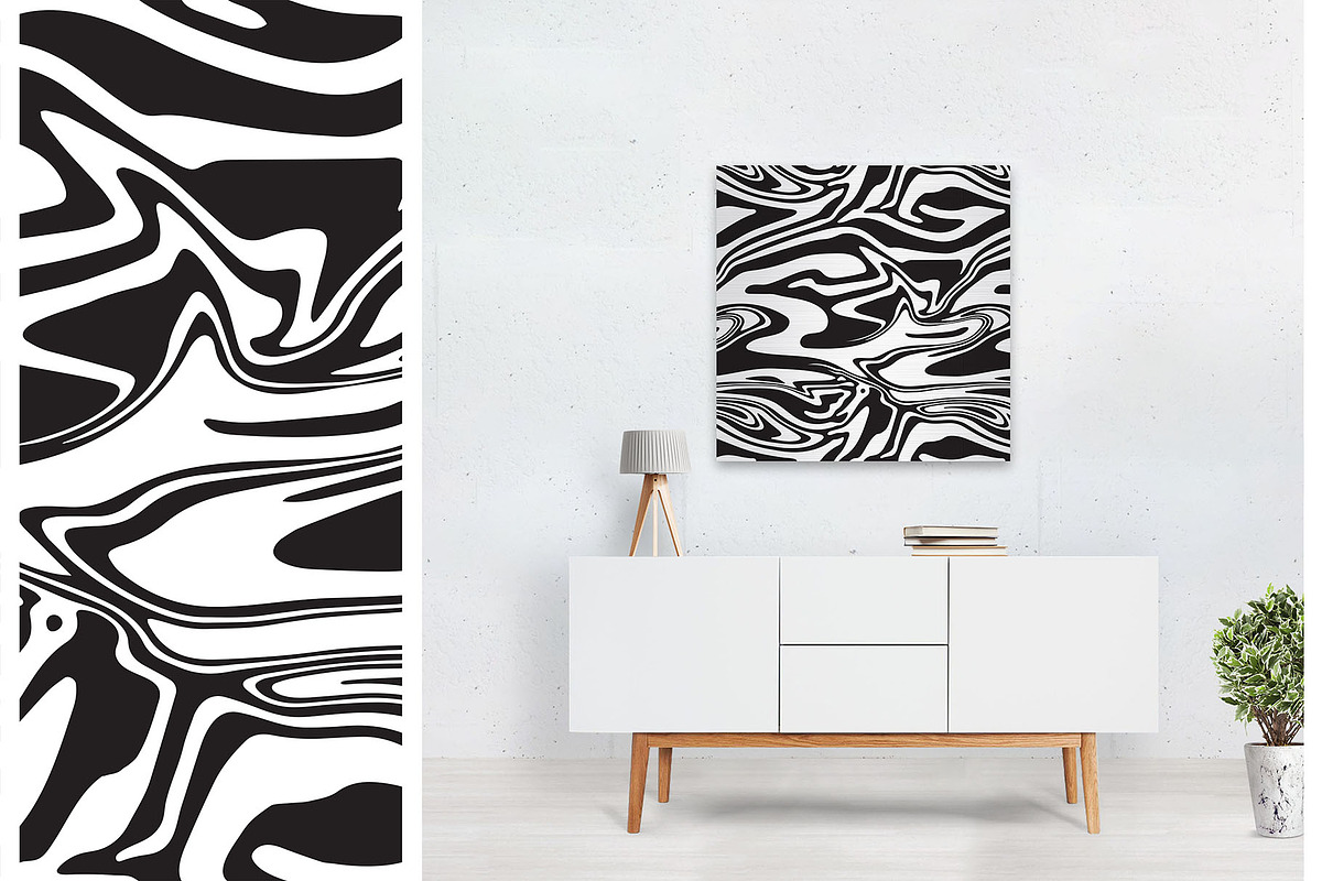Liquid Seamless Patterns Set, a Pattern Graphic by Curly_Pat (Photo 4 of 5)