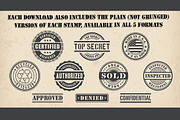Grunge Commercial Vector Stamps, an Illustration by FourLeafLover (Thumbnail 4 of 4)