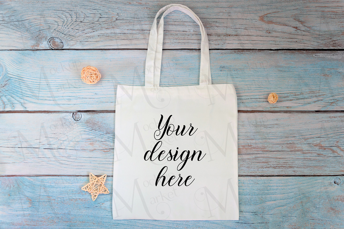 6 White tote bag mockup bundle., a Print Template by MockupMarket (Photo 7 of 7)