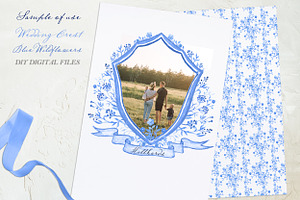 Wedding Crest DIY Blue Wildflowers