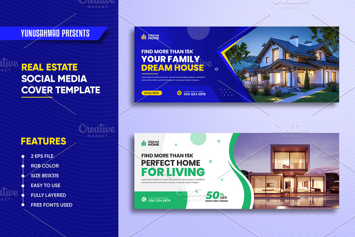 Real Estate Facebook Cover Template