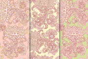 3 Floral paisley fabric patterns, a Wallpaper Graphic by antalogiya (Thumbnail 1 of 4)