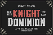 Knight Dominion Vintage Western Font, a Serif Font by Bayuktx (Thumbnail 1 of 8)