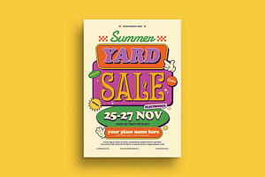 Summer Yard Sale Flyer, a Flyer Template by megarez