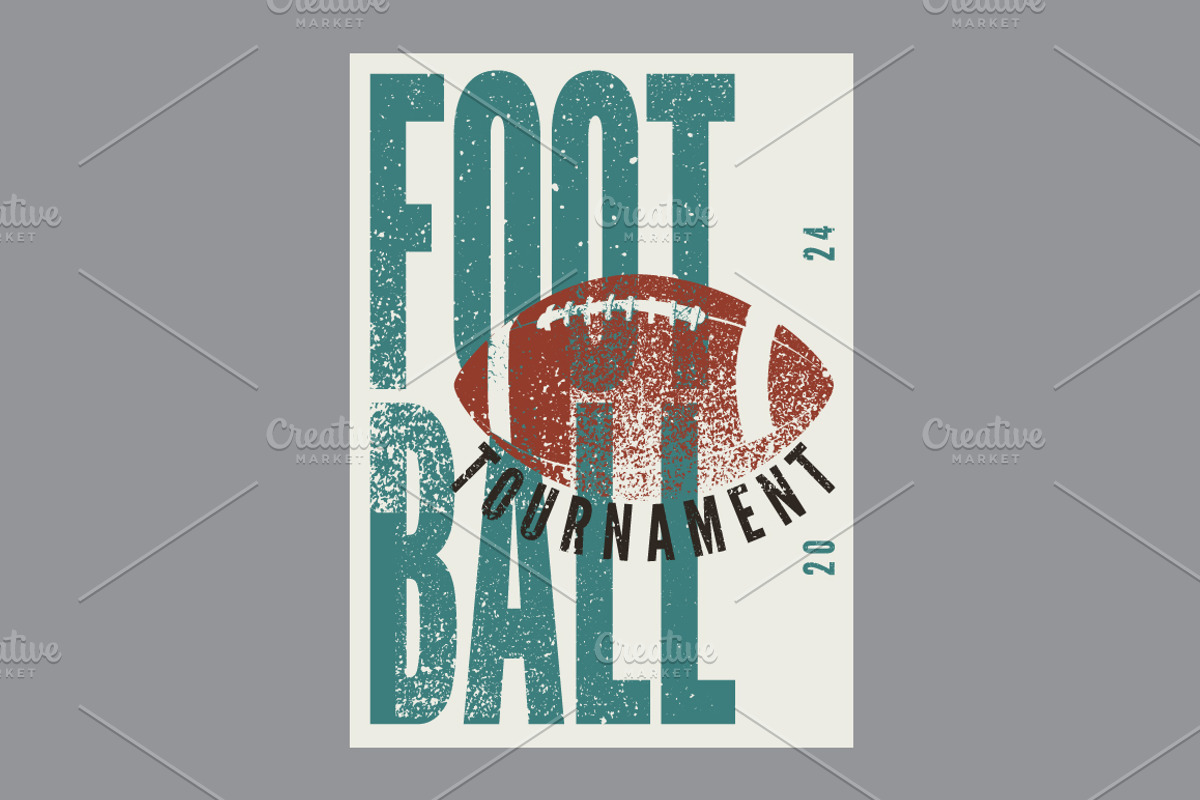American Football grunge vector set., a Sport Illustration by PoPaShop (Photo 6 of 6)