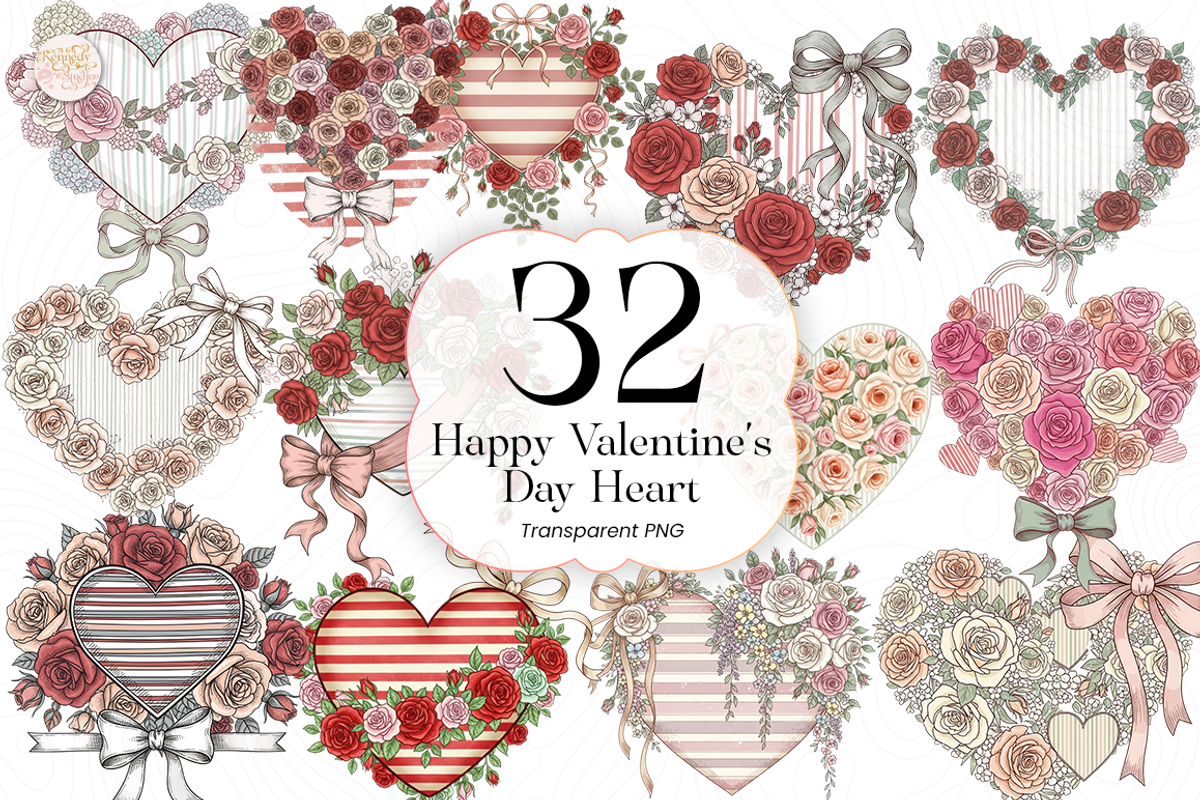 Happy Valentine’s Day Heart PNG, an Object Illustration by KennedyStudio (Photo 1 of 5)