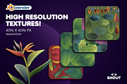 Tropical Plants Pack - Rigged, a Plants & Tree 3D Model by Estudio Shout Asset Store (Thumbnail 3 of 9)