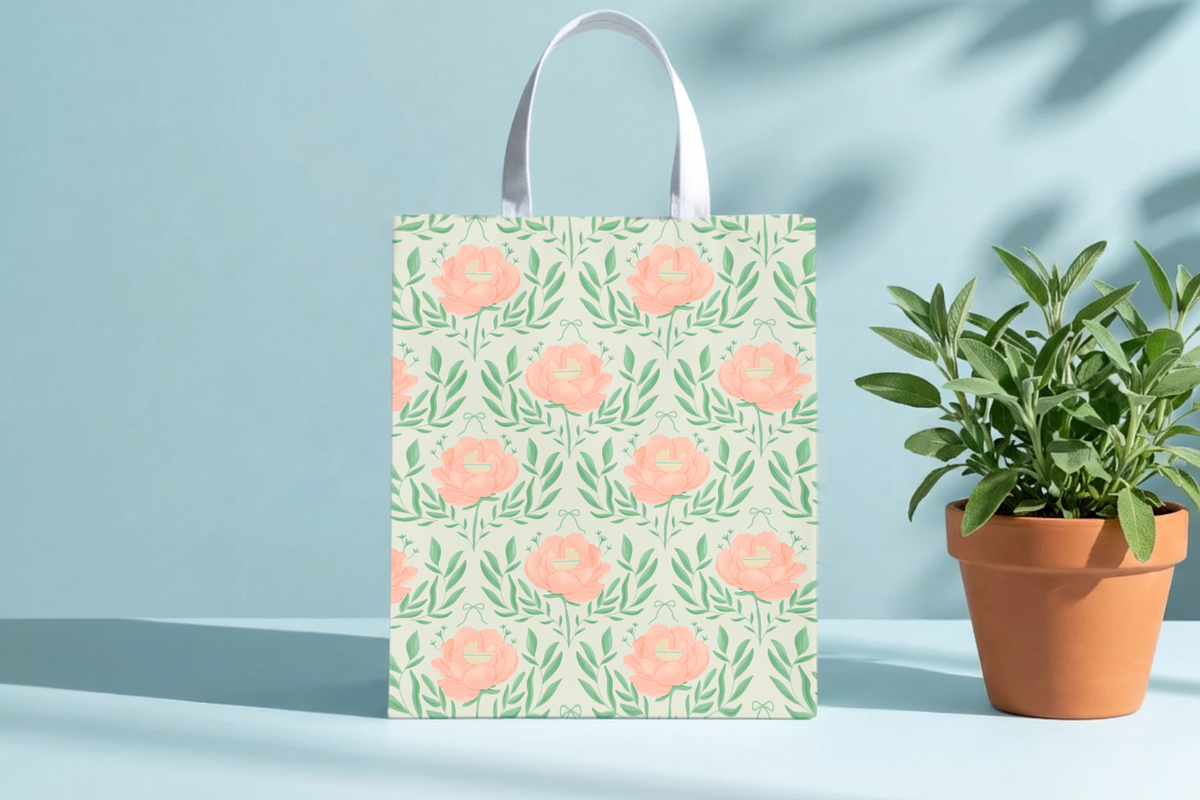 Peony Baby Carriage Seamless Pattern, a Pattern Graphic by Little Creative Scribbles (Photo 6 of 7)
