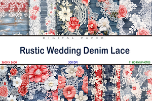 Rustic Wedding Denim Lace