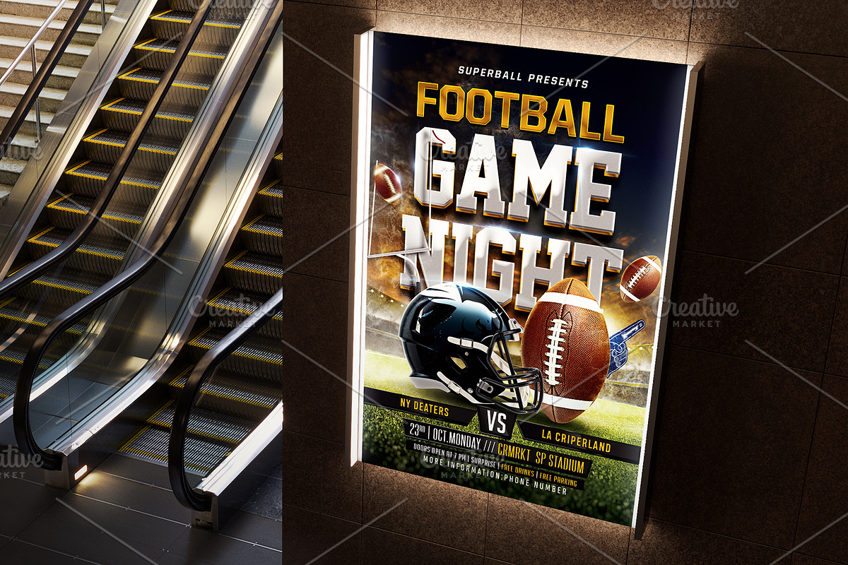 American Football Flyer, a Flyer Template by Basez Flyers (Photo 2 of 3)