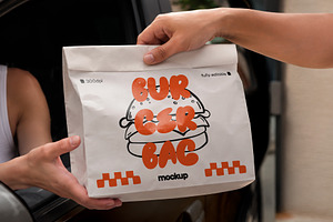 Fast Food Delivery Bag Mockup, a Packaging Mockup by The Rose Project