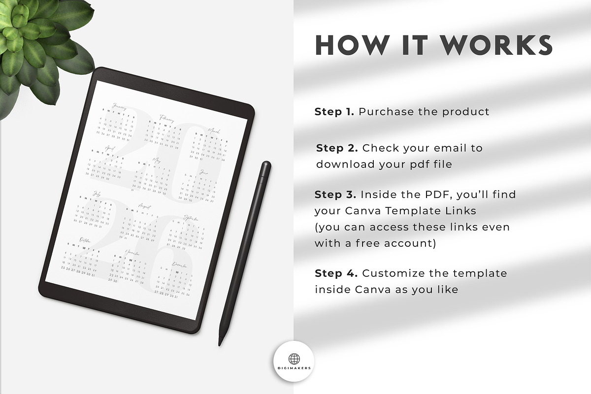 2026 Yearly Calendar Template preview 4