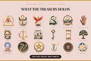 Grimoire Gold Occult Clipart Set, an Object Graphic by Jakayla Digital Co (Thumbnail 3 of 14)