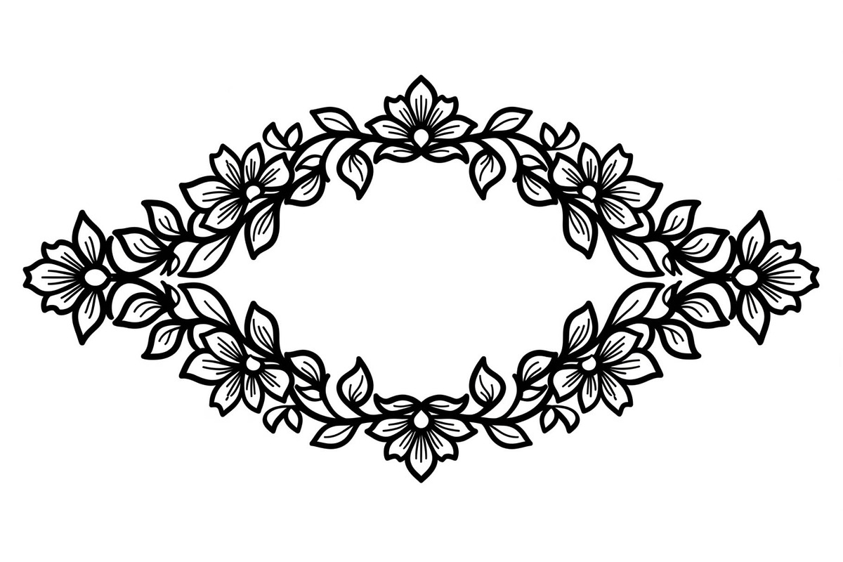 Vintage Floral Frame Vector Bundle, an Illustration by Designs_River (Photo 5 of 51)