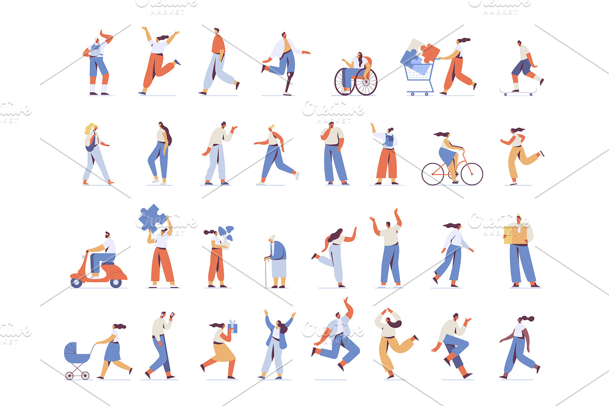 Vector People 200+ Bundle, a Person Illustration by Vector_Art (Photo 2 of 28)