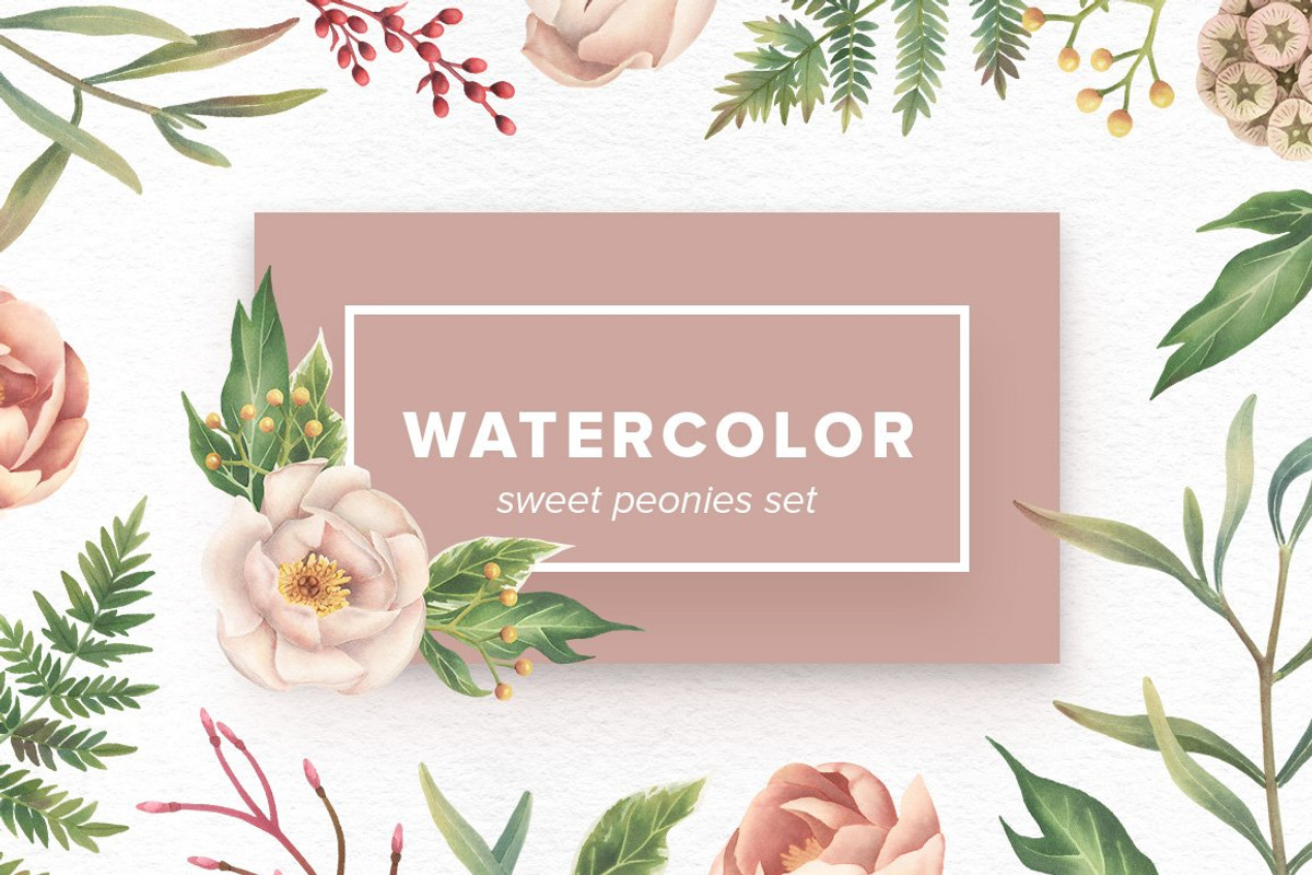 Watercolor Floral Bundle, an Object Illustration by Kotulska (Photo 21 of 21)