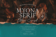 Myona Serif & Elfani Script + Extra, a Serif Font by Unfutur Labs (Thumbnail 1 of 18)