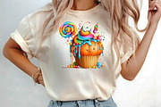 Halloween Cupcake Clipart Set, a Seasonal Illustration by fashionaddict (Thumbnail 5 of 7)