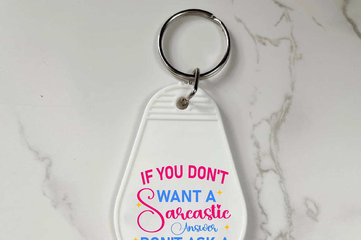 Funny Sarcastic Motel Keychain SVG, an Object Graphic by Digi_Design_World (Photo 3 of 5)