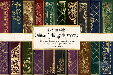 5x7 Ornate Book Covers, a Texture Graphic by Digital Curio
