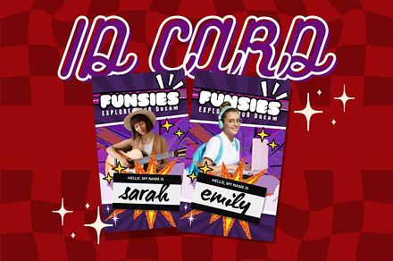 Purple ID Card - Canva, a Card Template by Daily Studio