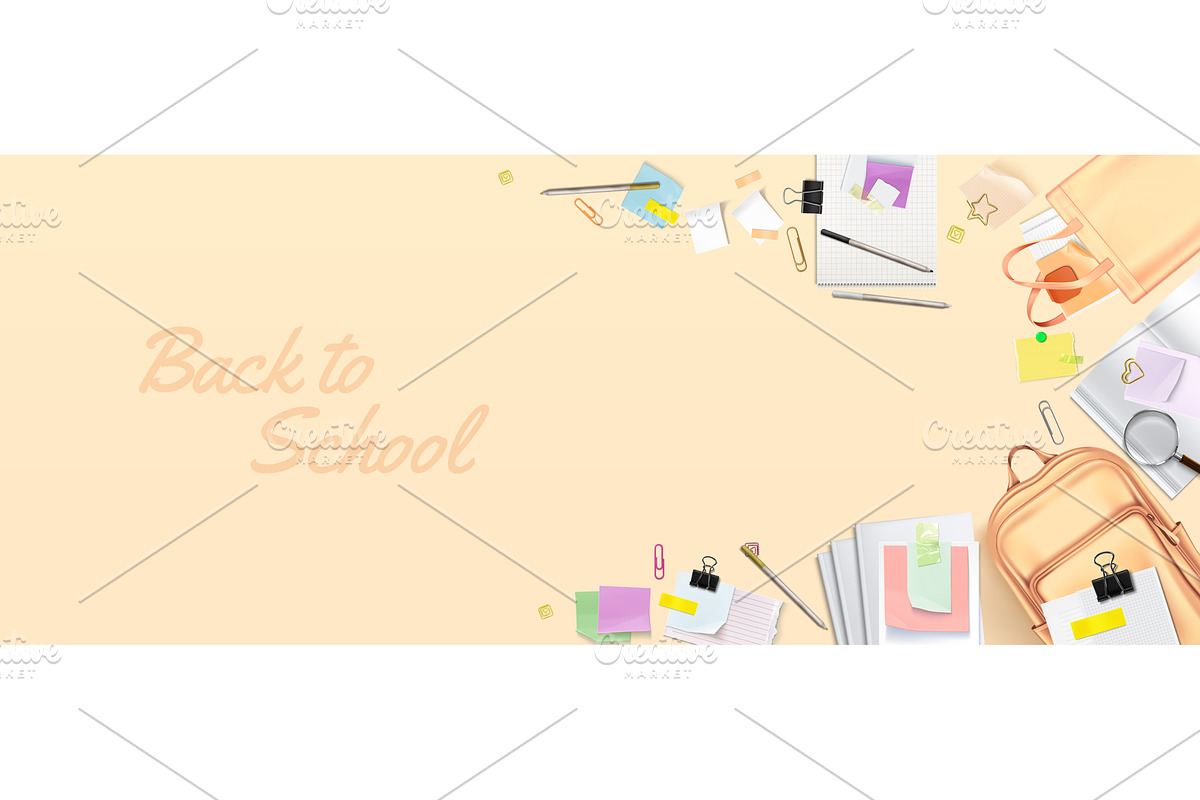 3D back to school composition, an Object Illustration by art PVP - market