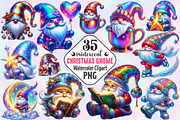 iridescent Christmas Cute Gnome Clip, an Illustration by RobertsArt (Thumbnail 1 of 7)