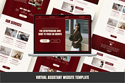 Virtual Assistant Website Template, a Landing Page Template by GlamWebDesigns (Thumbnail 1 of 8)
