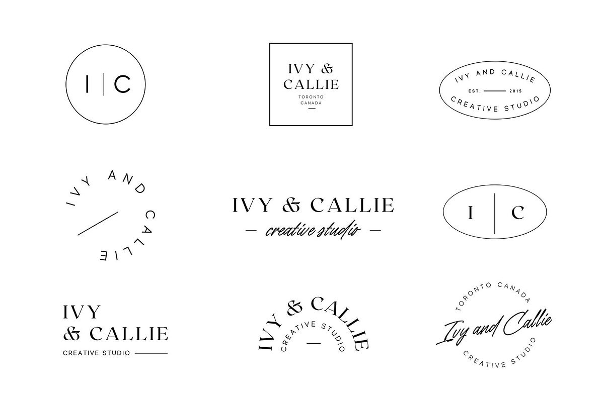 Canva Modern Aesthetic Logo Kit, a Branding & Logo Template by Forth and Wild (Photo 13 of 14)
