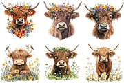 Watercolor Spring Peeking Animal Cli, an Illustration by DreamPrint404 (Thumbnail 3 of 6)