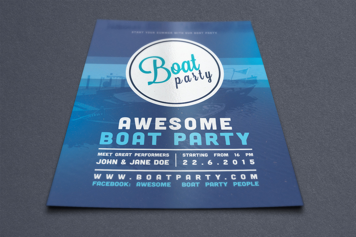 Boat Party Flyer PSD Template, a Flyer Template by M K GRAPHICS (Photo 2 of 2)