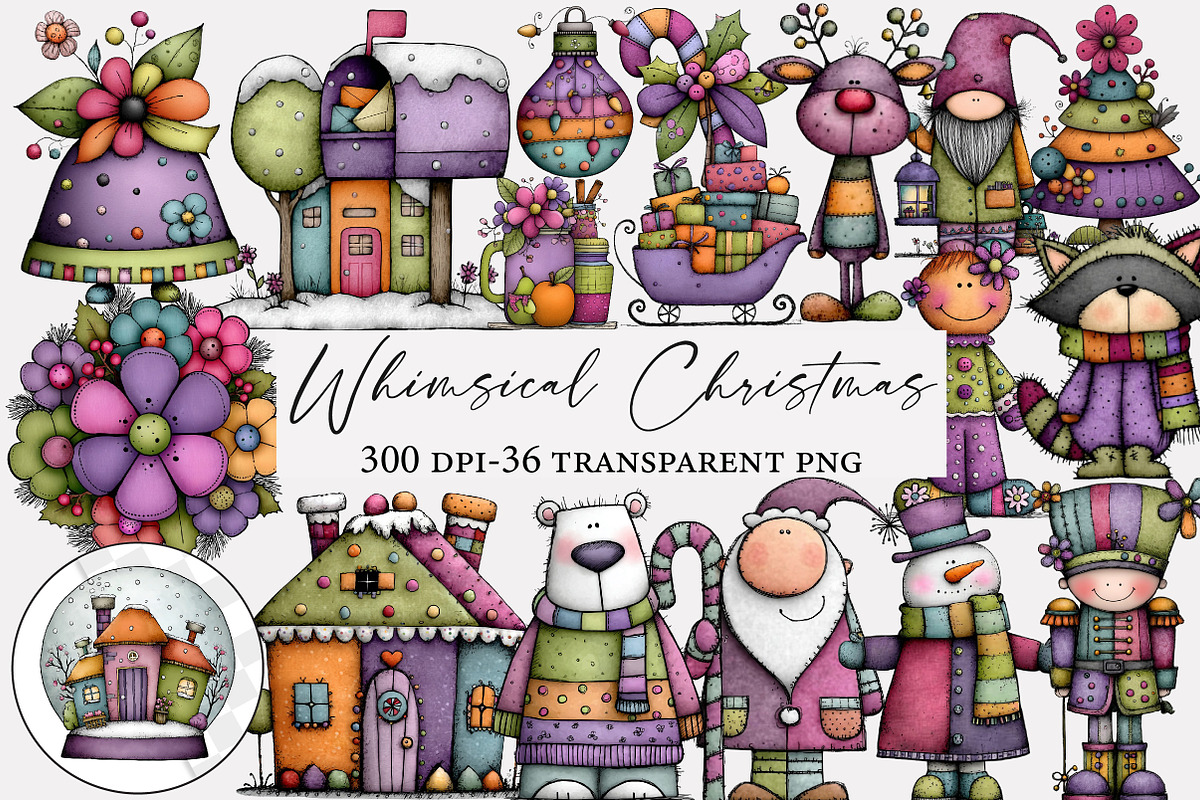 Whimsical Christmas Clipart, an Illustration by Designworld (Photo 1 of 4)