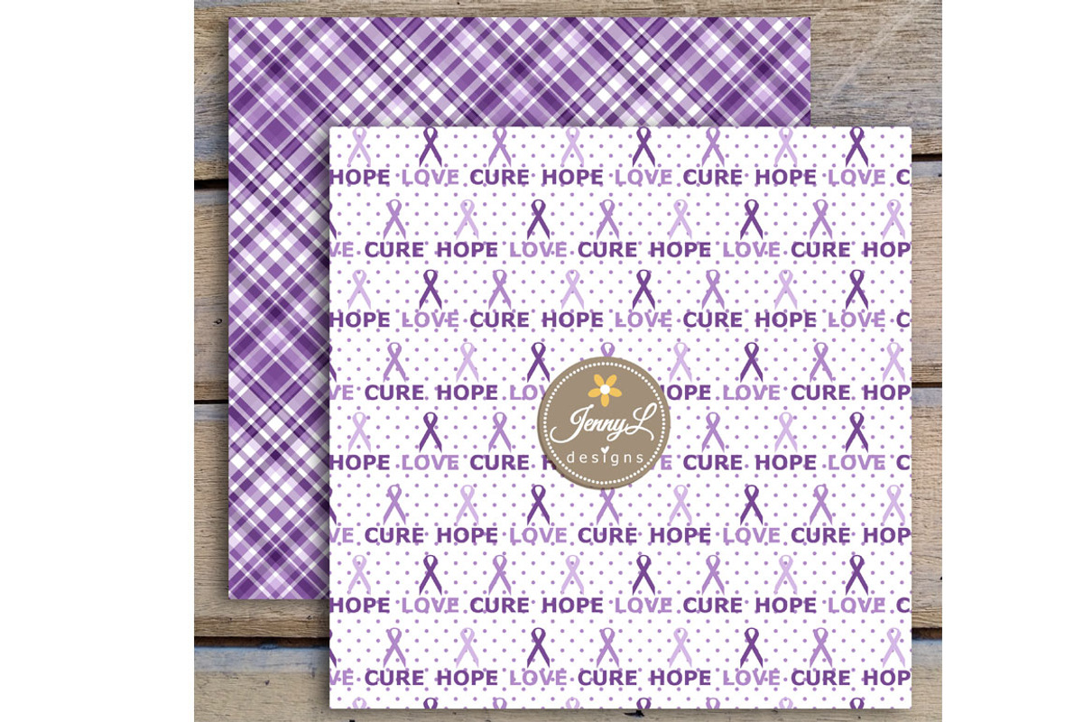 Alzheimer's Awareness Digital Papers, a Pattern Graphic by JennyL Designs (Photo 3 of 5)