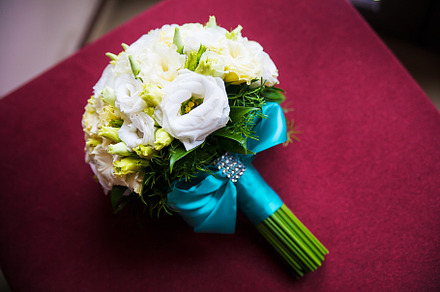 beautiful wedding bouquet on a soft red chair, a Beauty & Fashion Photo by Artsaba Family