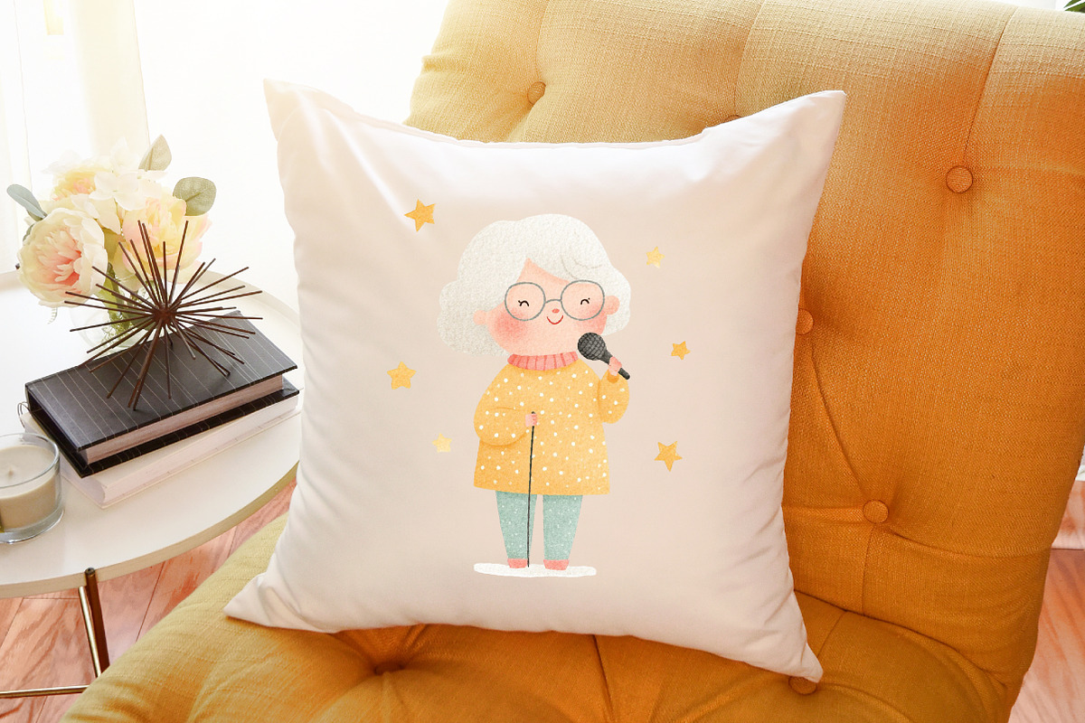 New Year Funny Old Lady Sublimation, an Illustration by Sublimation Artist (Photo 6 of 6)