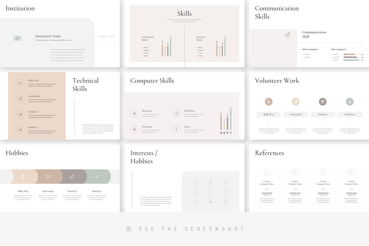 Resume CV PowerPoint Presentation, a Presentation Template by ...