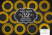 Mustard Vector Lace Frames, an Illustration by Amanda Ilkov (Thumbnail 2 of 5)