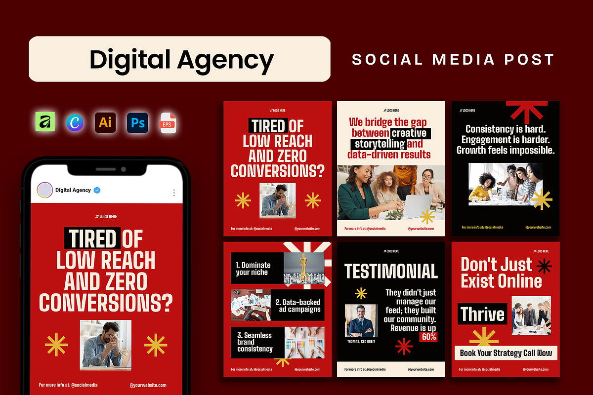 Bold Digital Agency Social Media, a Social Media Template by Jiwstudio (Photo 1 of 5)
