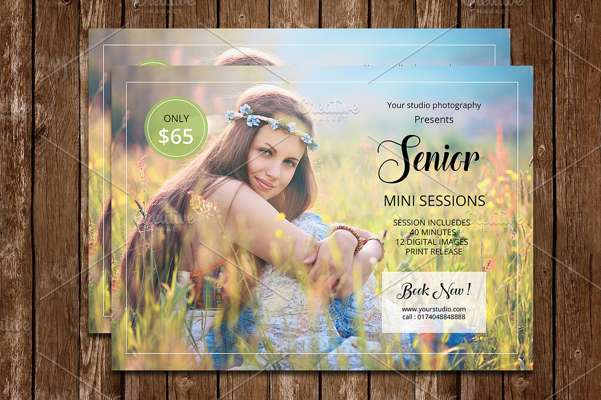 Senior Mini Session Template-V576, a Flyer Template by Template Shop (Photo 2 of 3)