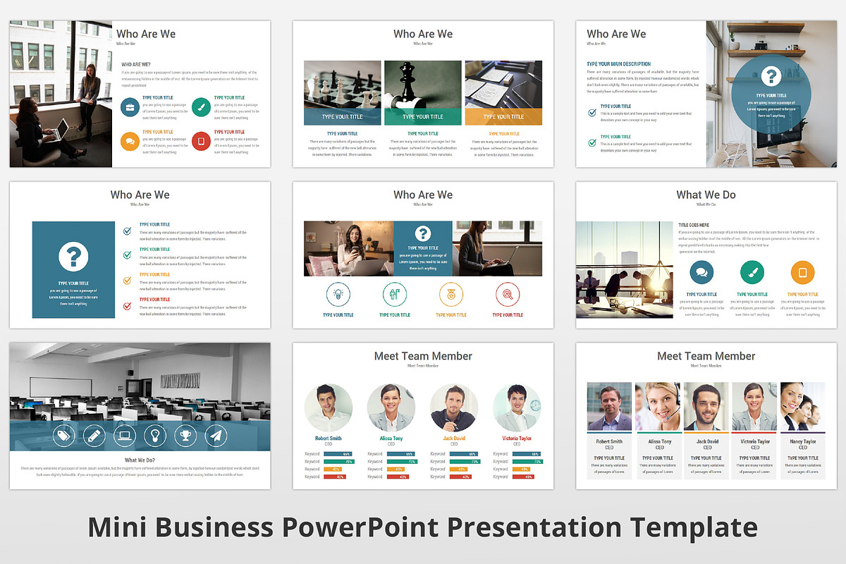 Mini Business PowerPoint Template, a Presentation Template by GraphicStan (Photo 6 of 30)