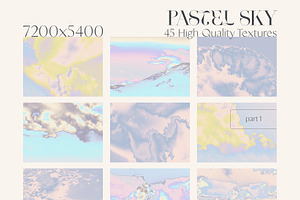 PASTEL SKY Grainy Gradient Textures